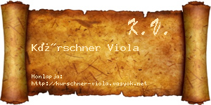 Kürschner Viola névjegykártya
